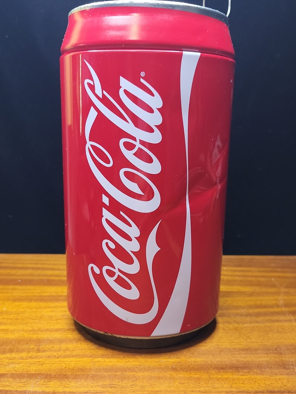 Coca Cola Red Tin Can Accent with White Script
